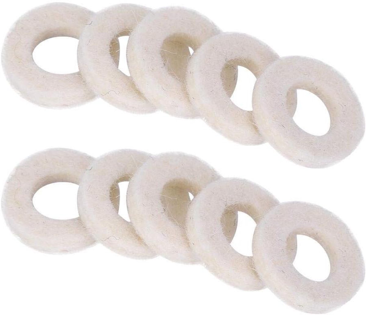 Trompet Ventiel Pads - Vilt Kussens - Instrument Beschermen - Zacht Katoen Materiaal - 10 