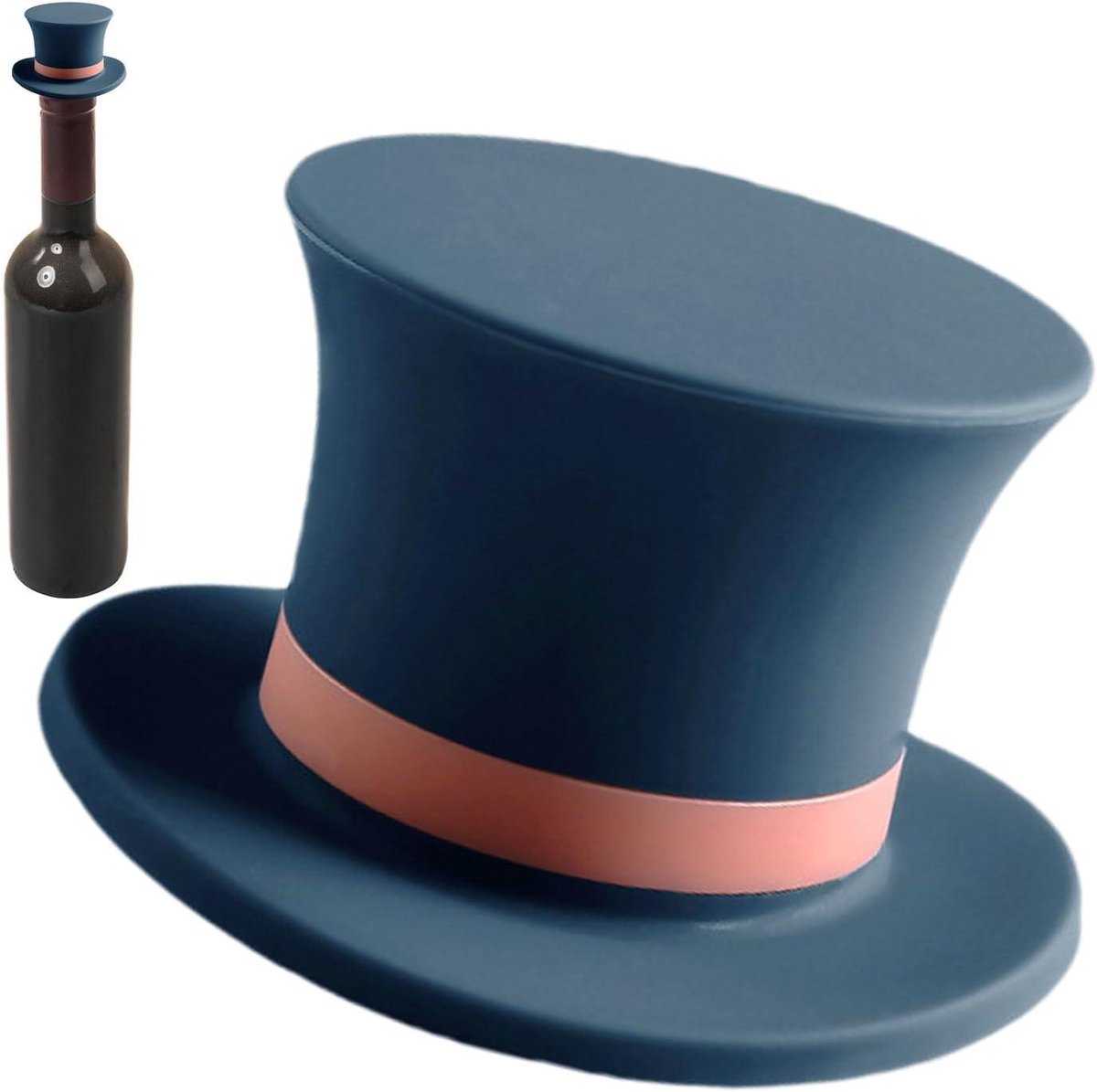 Wijnflesstop - Decoratieve Sealer - Flessen Afsluiten - Hoedvormig Ontwerp - 10 cm Breed - Blauw