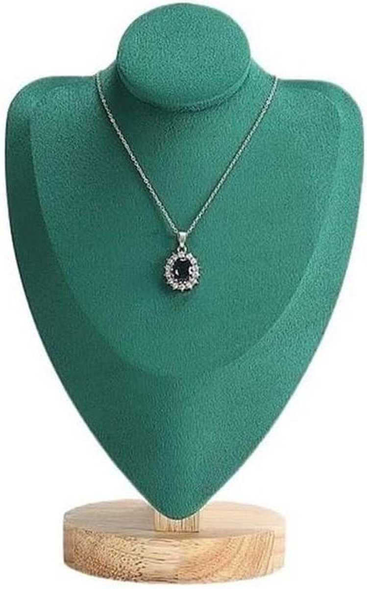 Sieraden Display Rek - Ketting Houder - Winkel Presentatie - Houten Basis - Klein Formaat - Wit