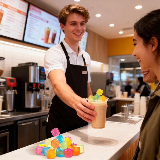 Herbruikbare ijsblokjes - Koelblokken drank - Dranken koelen - Niet-smeltend alternatief - 24 stuks - Kleurrijk — afbeelding 2