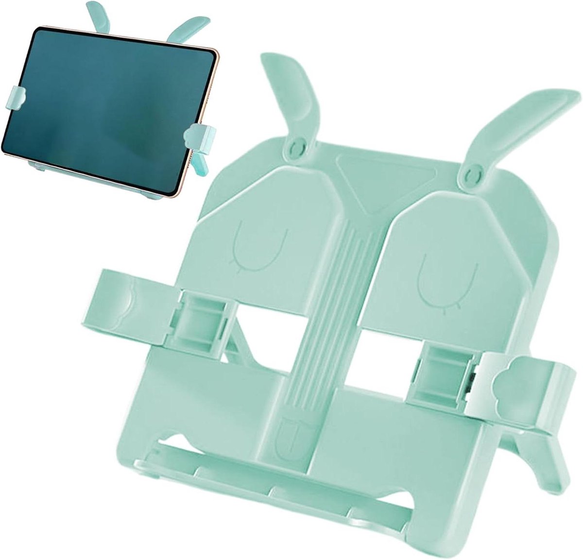 Boekstandaard - Boekhouder - Handsfree Lezen - Verstelbaar Klemontwerp - 22 x 2.5 cm - Groen