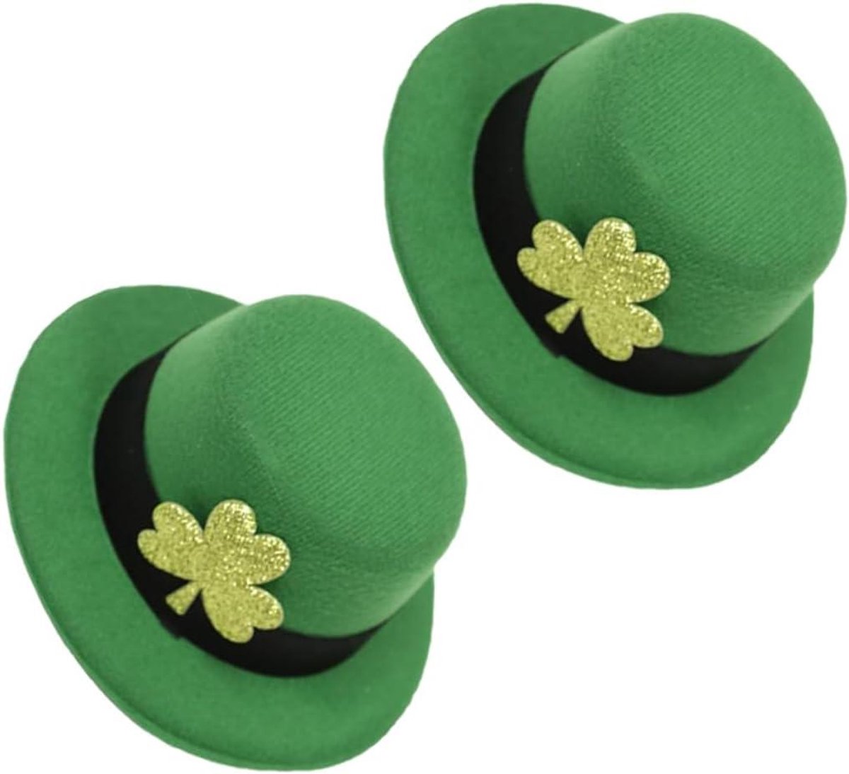 Haarspeld Hoed - Klaver Accessoire - Festival Versiering - Lichtgewicht Ontwerp - 13 cm - Groen