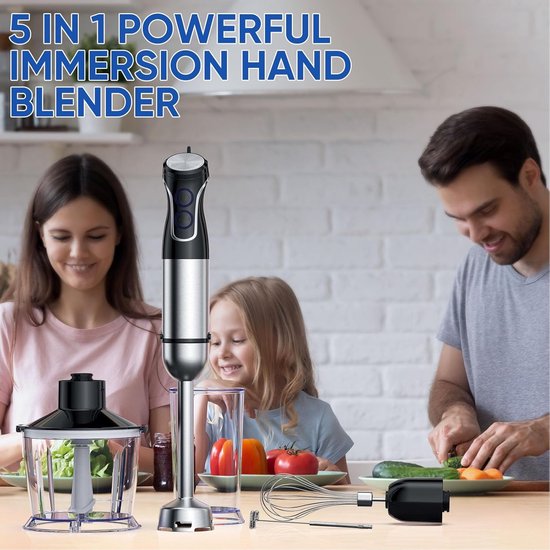 Handblender Set - Staafmixer Keuken - Smoothies Maken - 3-in-1 Functionaliteit - 800 Ml Beker - Zwart — afbeelding 3