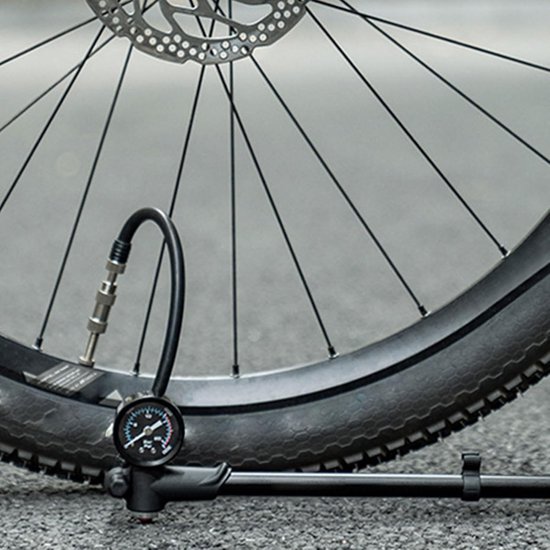 Digitale Schokpomp - Hogedruk Pomp - Fiets Onderhoud - 300 PSI Precisie - 12.8 Inch - Zilver — afbeelding 5