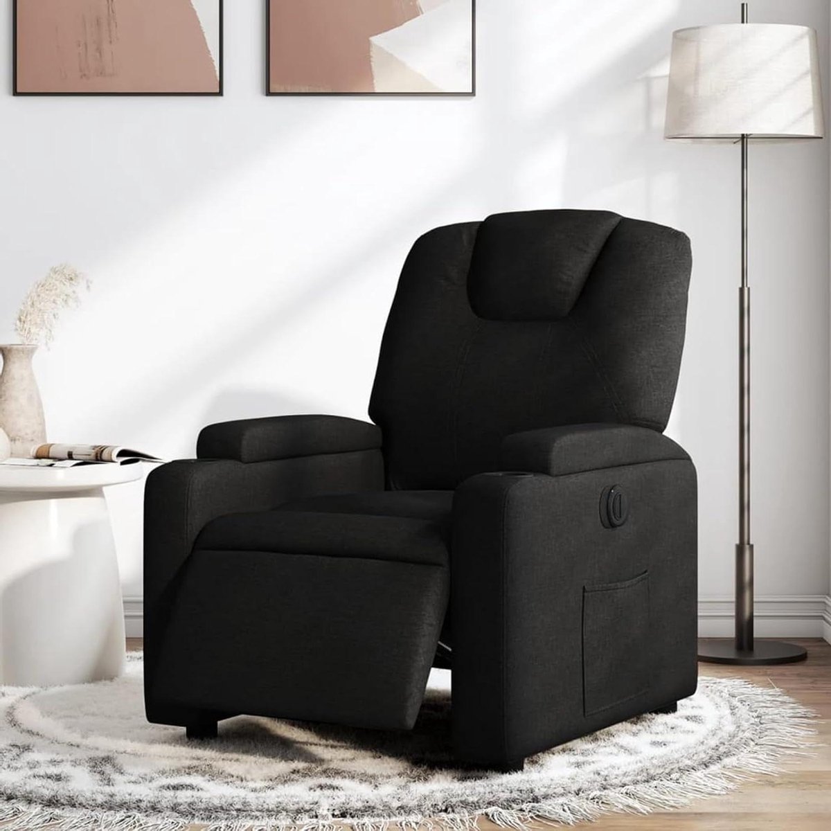 Elektrische Relaxstoel - Comfortabele Fauteuil - Ontspannen Thuis - Elektrische Ligfunctie - 74 x 88 x 97 cm - Zwart
