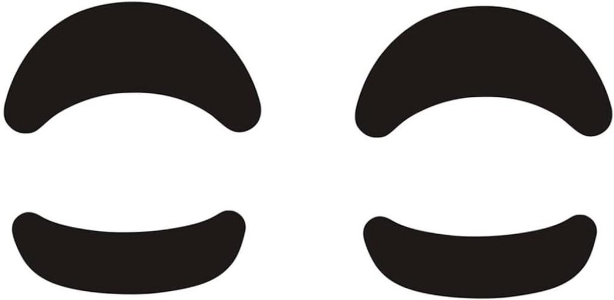 Muis Voeten Pad - Glijders Sticker - Verbeterde Prestaties - 0.8mm Dikte - 2 Sets - Zwart