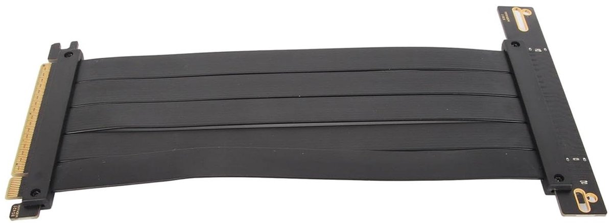 Verlengkabel PCIE 4.0 - Flexibele Riser - Grafische Kaart - 128 Gbps Transmissie - 50cm - Zwart