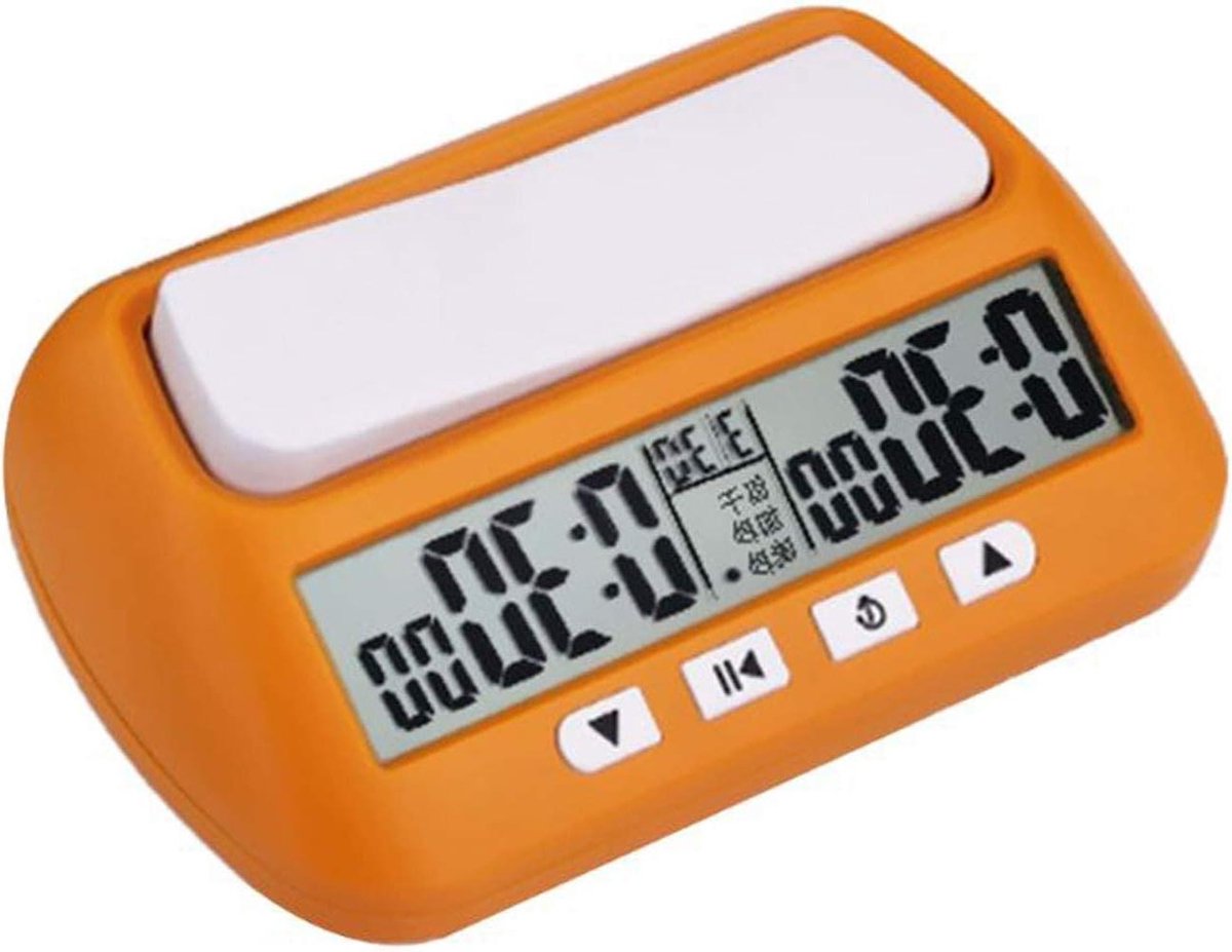 Schaakklok - Digitale Timer - Spel Competitie - Instelbare Tijd - 14 cm - Geel