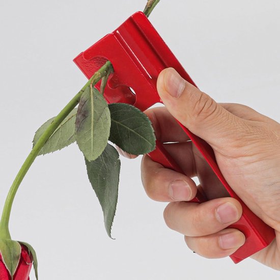 Blad Doorn Stripper - Planten Tool - Rozen Verzorgen - Stevig Metaal - 14 cm - Rood — afbeelding 2
