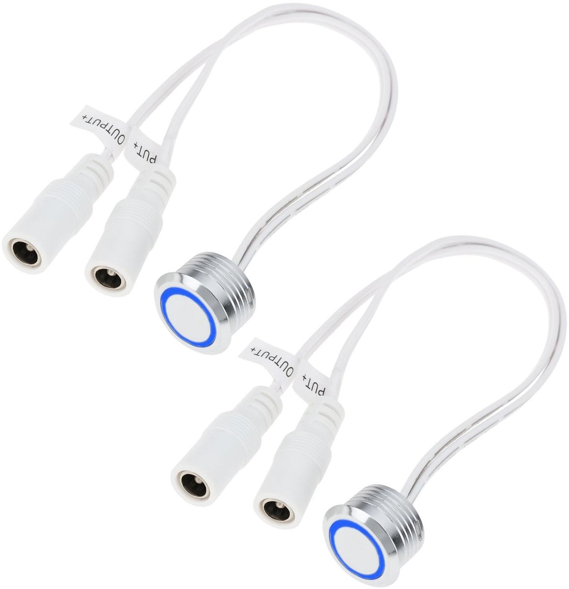 Dailygoods - Strip Touch Dimmer Schakelaar met Dubbele Vrouwelijke Connectoren voor LED Strip