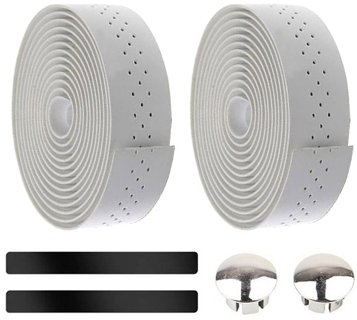 Dailygoods - Dailygoody - Fietsstuurband - Racefiets Stuurband - Antislip Comfort - Wit - PU Fietsband - Lichtgewicht en Slijtvast - Geschikt voor Wielrenners