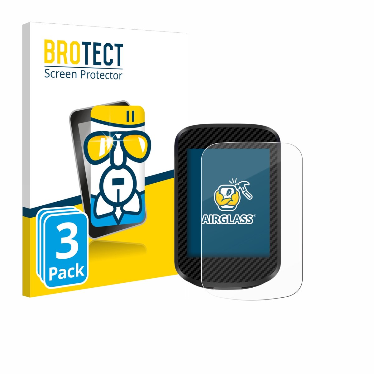 Screenprotector 3 Stuks voor iGPSPORT BSC300T Beschermglas transparant