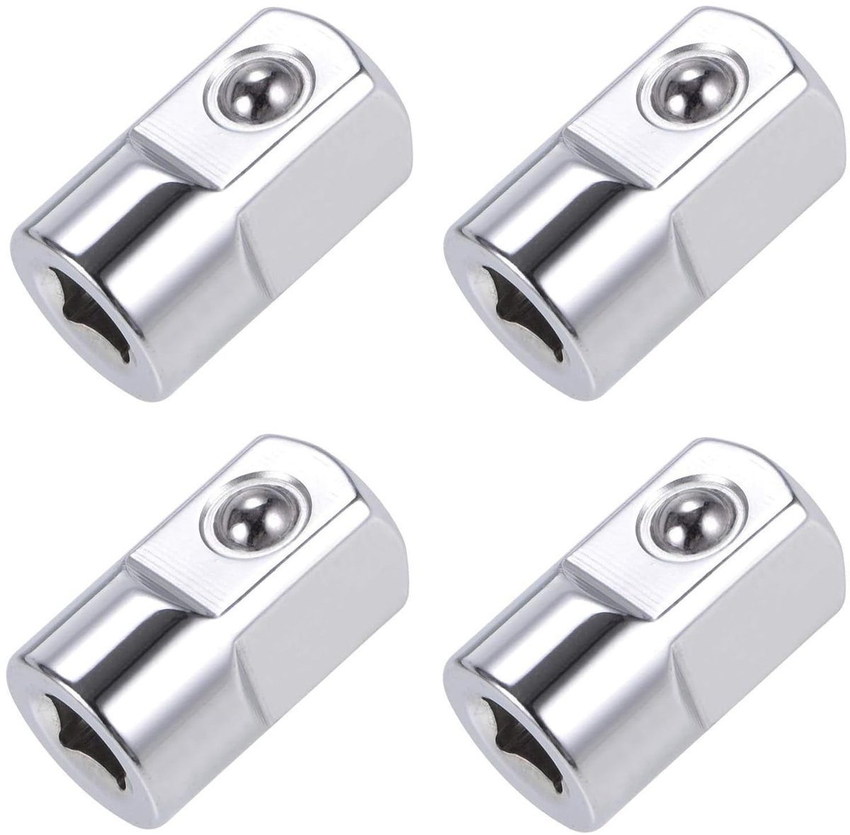Dailygoods - Cosensi - Dailygoody - Socket Adapter Set - 4-delige Adapterset - 1/4 inch naar 1/2 inch - CRV Chrome Vanadium - Handgereedschap - Voor Klusprojecten - Stevige