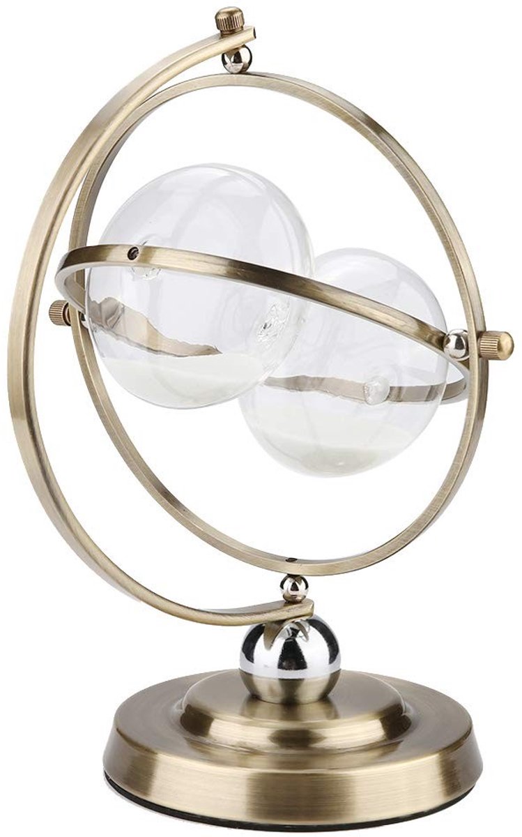 Dailygoods - Cosensi - Roterende Zandloper van Metaal met Vintage Design