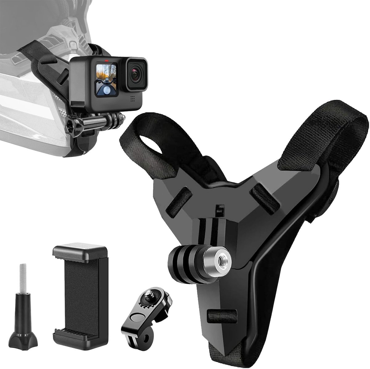 Dailygoods - Motorhelm Beugel voor Actiecamera's en Mobiele Telefoons