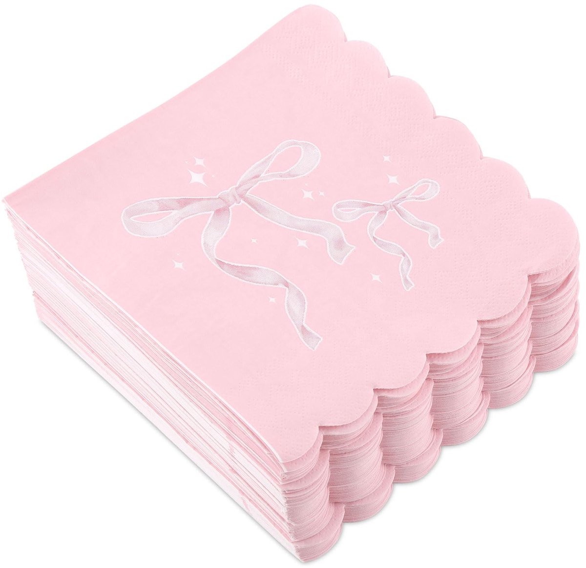Dailygoods - 100 Stuks Roze Strik Servetten voor Feestelijke Tafeldecoratie