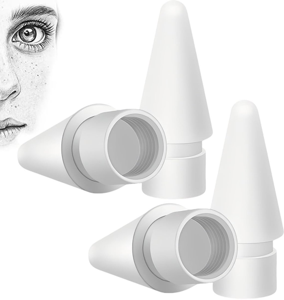 Dailygoods - Set van 4 Vervangpunten voor Apple Pencil