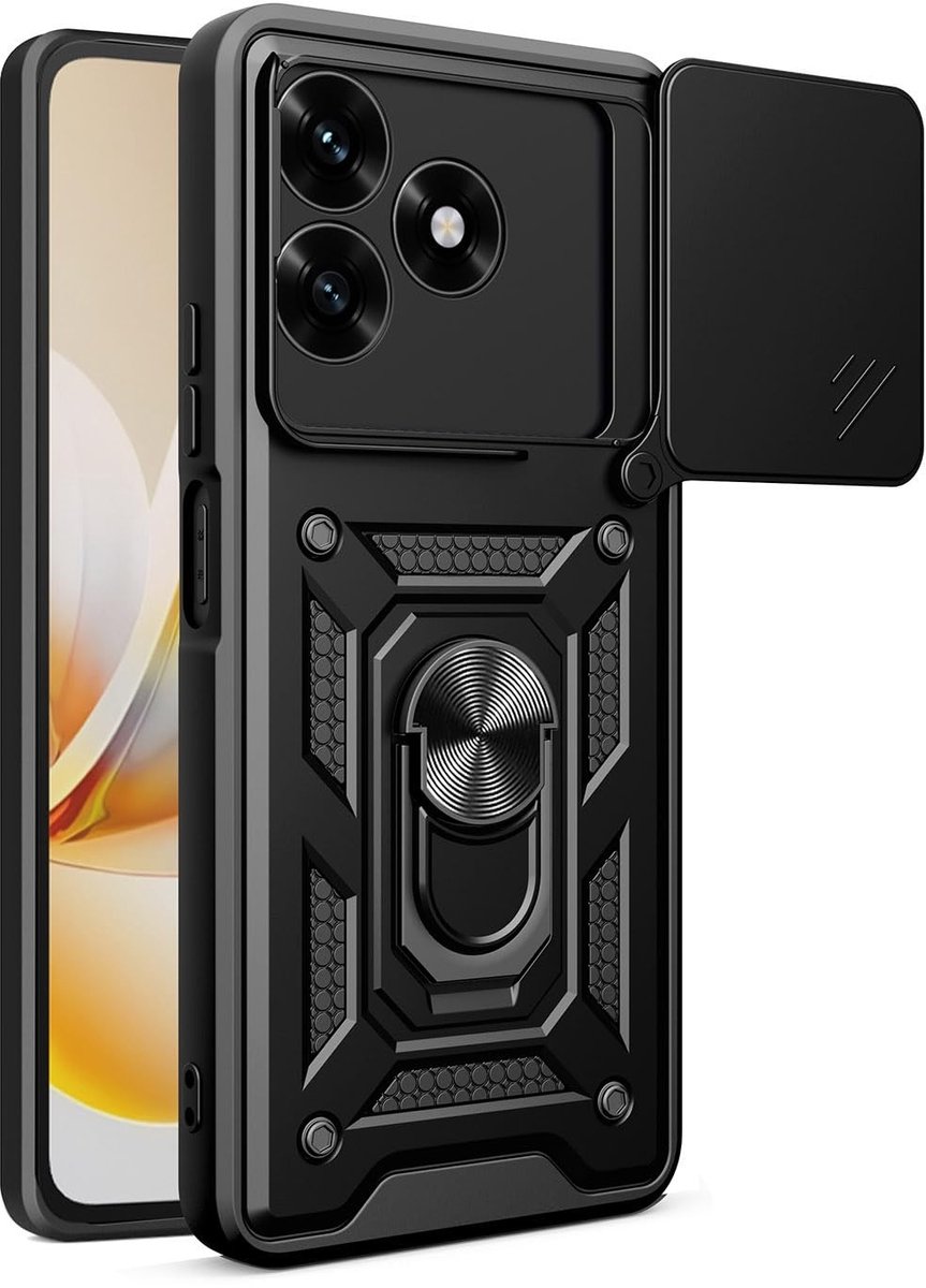 Dailygoods - Schokbestendige Beschermhoes voor Honor X5c Plus met Magnetische Stand