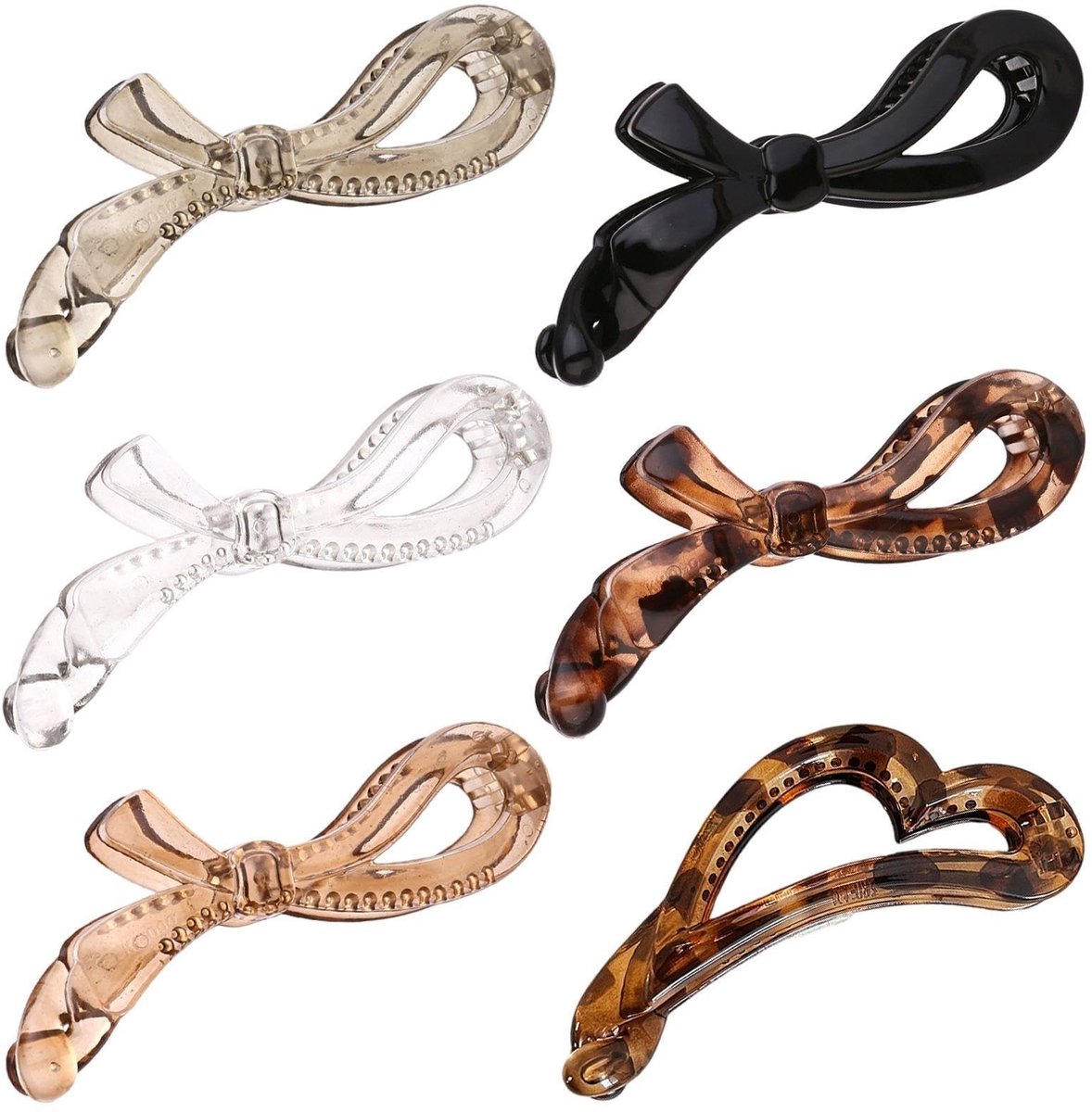 Dailygoods - Set van 6 Retro Haarclips met Bananenstijl