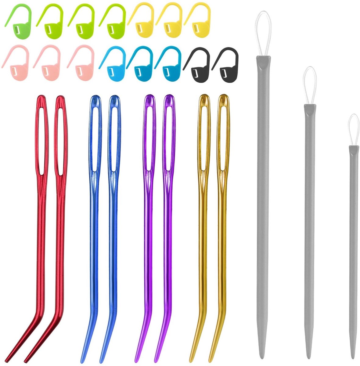 Dailygoods - Set van 26 Grote Oog Naai Naalden voor Diverse Projecten