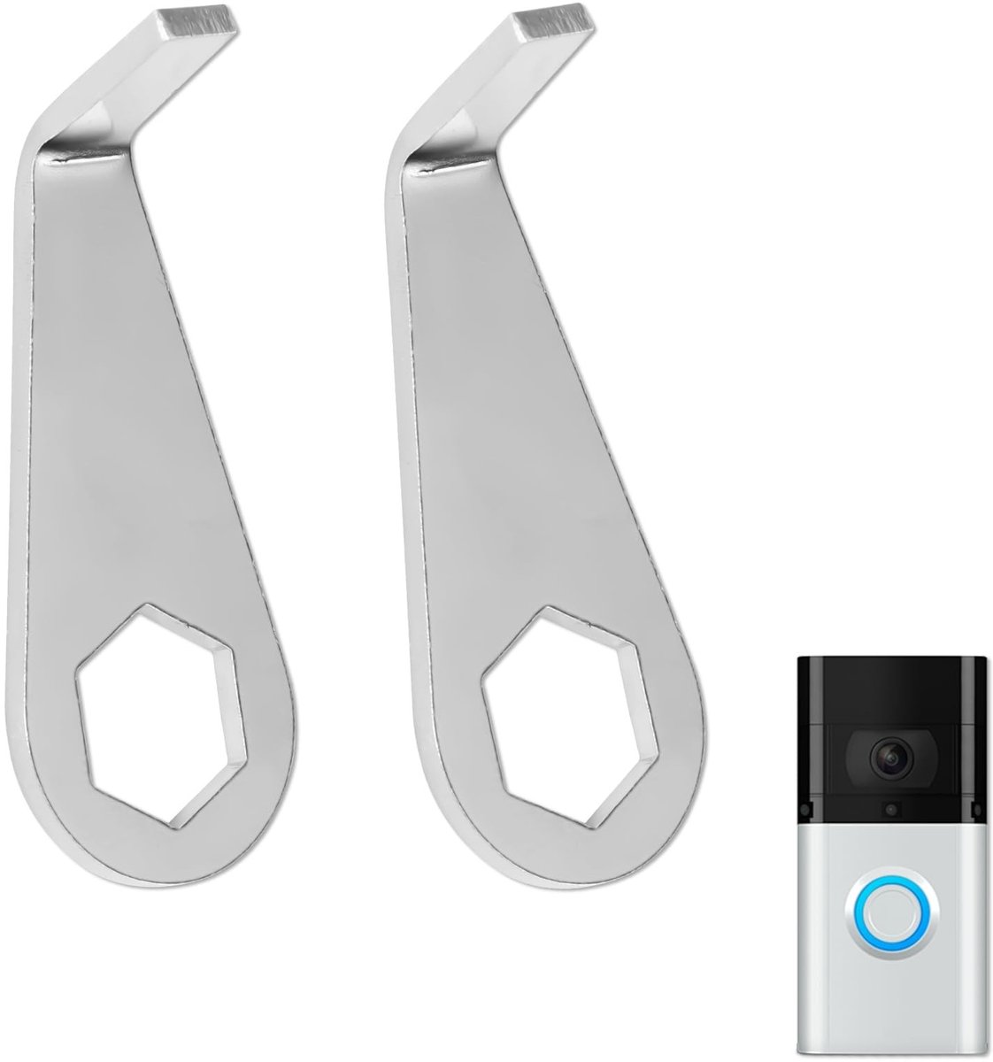 Dailygoods - 2 Stuks Videodeurbelsleutelvervangingstool van Roestvrij Staal