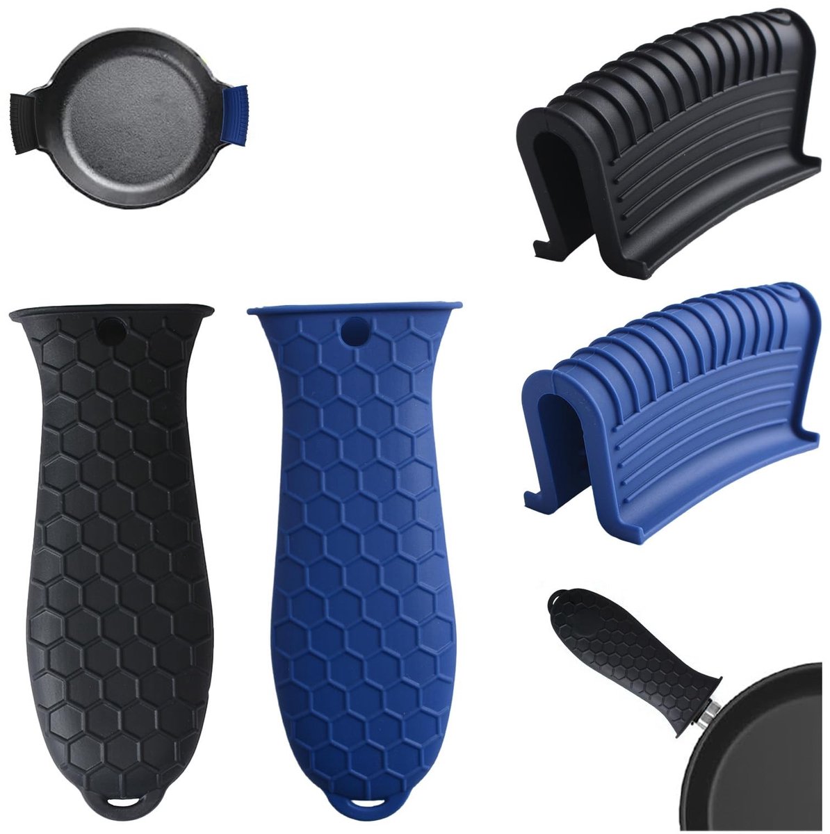 Dailygoods - Set van 4 Hittebestendige Siliconen Handvat Covers voor Koken
