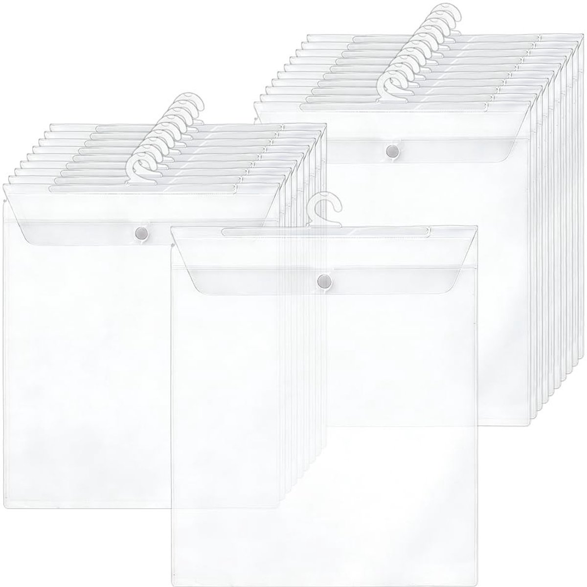 Dailygoods - Set van 20 Transparante Hangende Opbergzakken