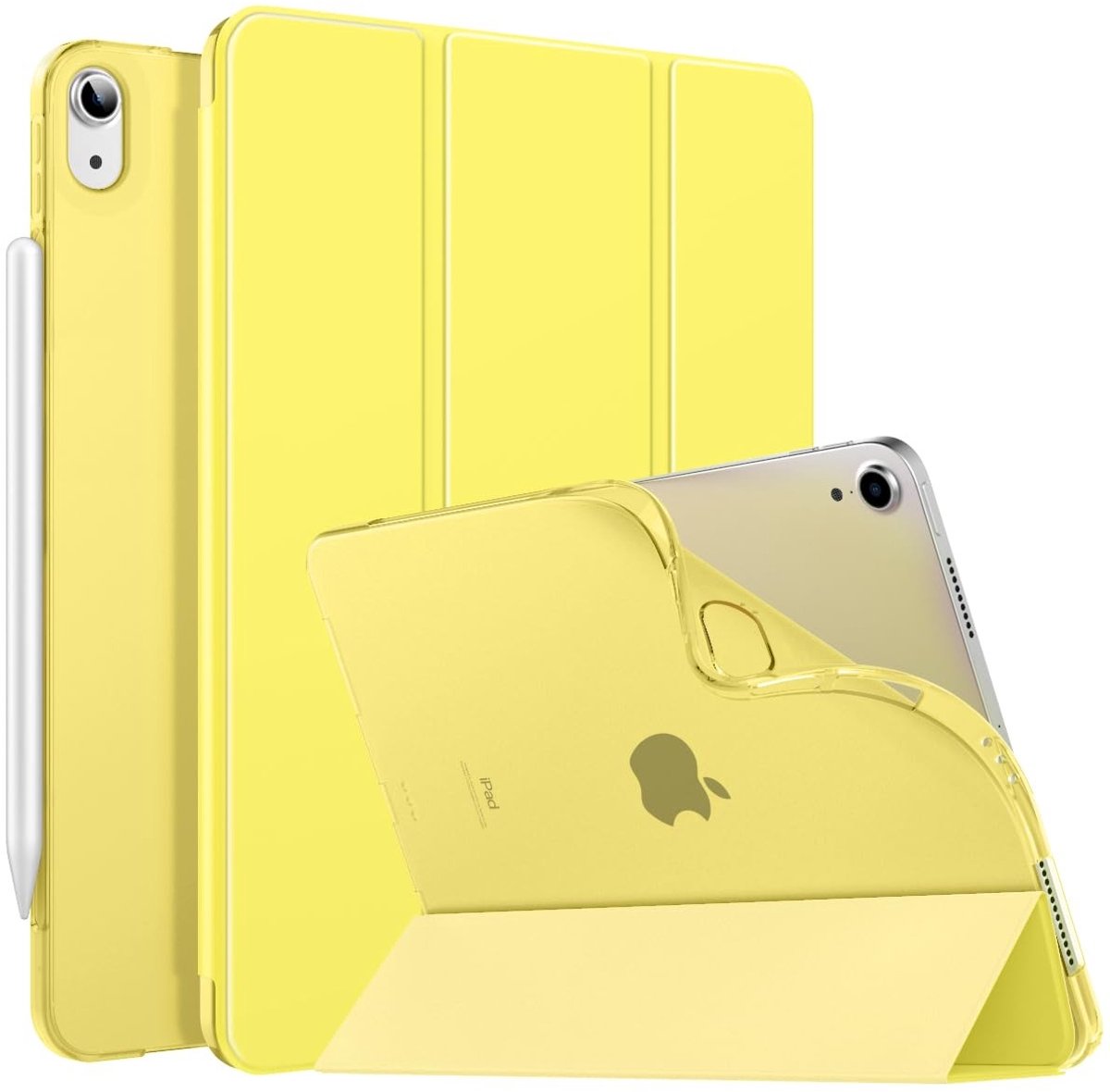 Dailygoods - iPad Air 11 Inch Case met Auto Wake/Sleep Functie in Lemon Yellow