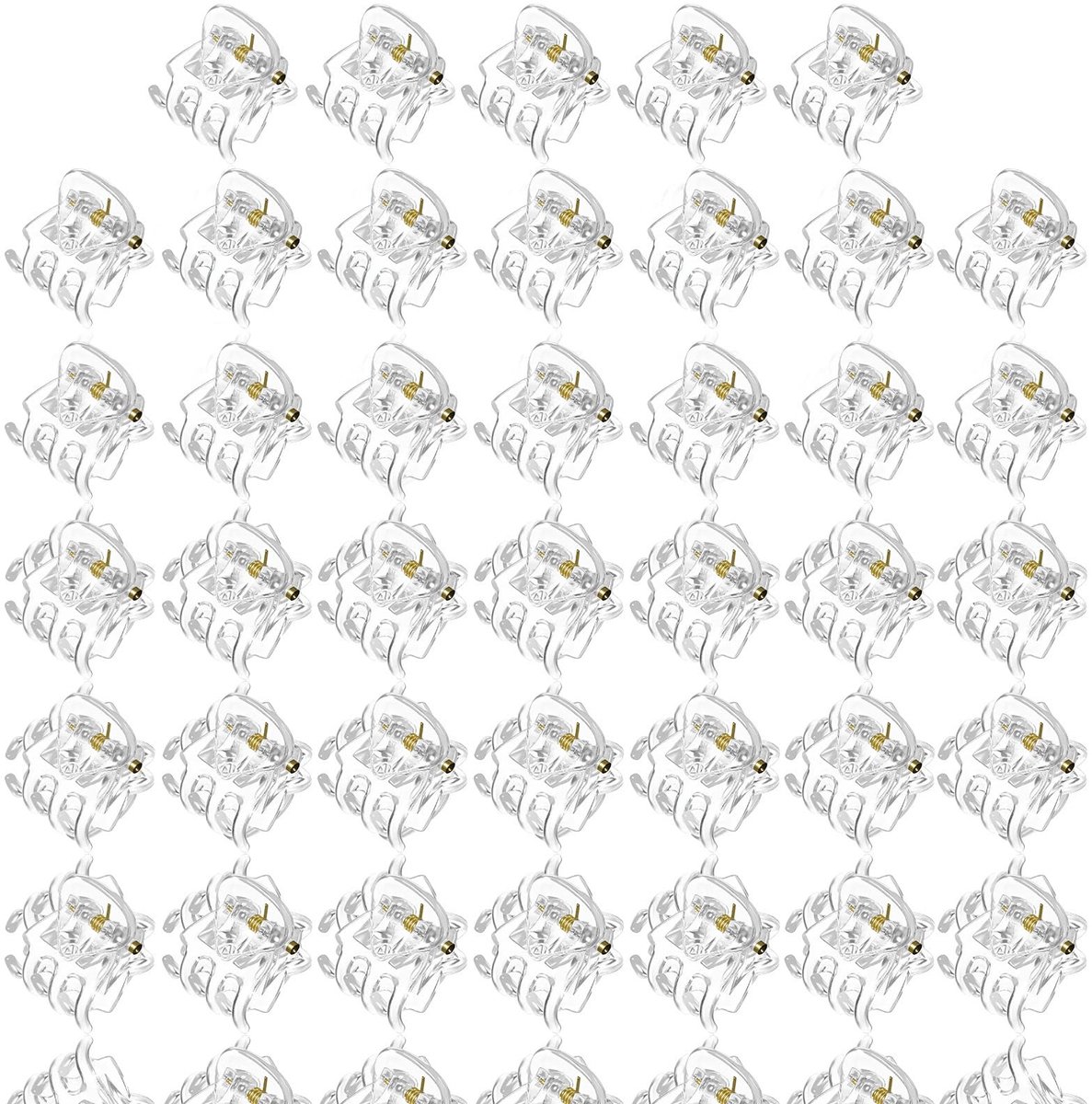 Dailygoods - Set van 40 Mini Haarspelden van 1,5 cm in Transparant