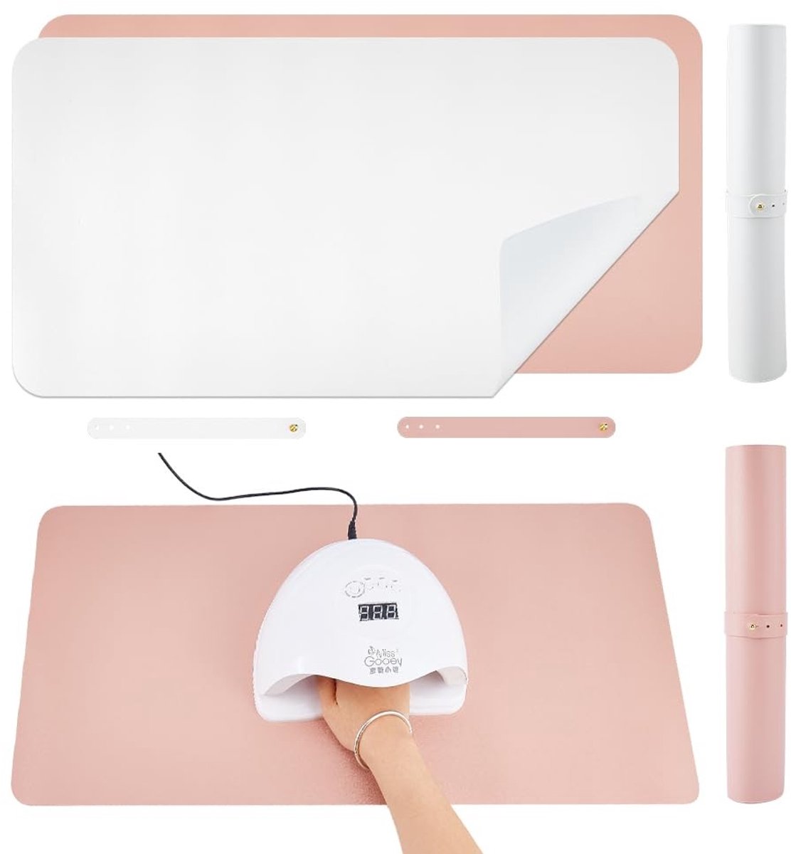 Dailygoods - Set van 2 Opvouwbare Tafelmatten voor Nagelkunst