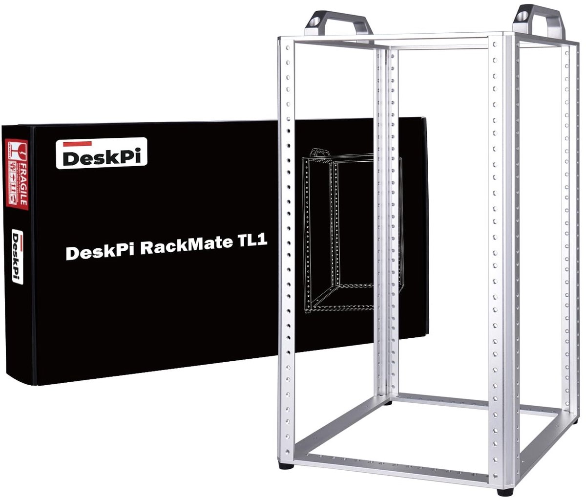 Dailygoods - 10U Open Frame Serverkast voor Netwerk- en Audioapparatuur