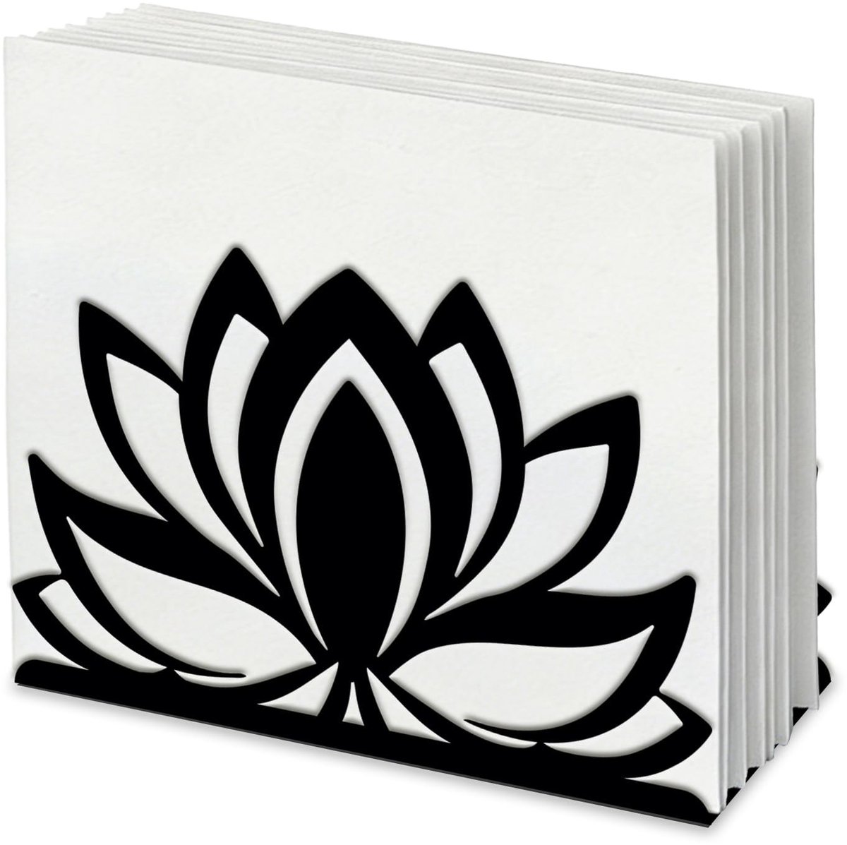 Dailygoods - Lotus Serviette Houder van Gelegeerd Staal