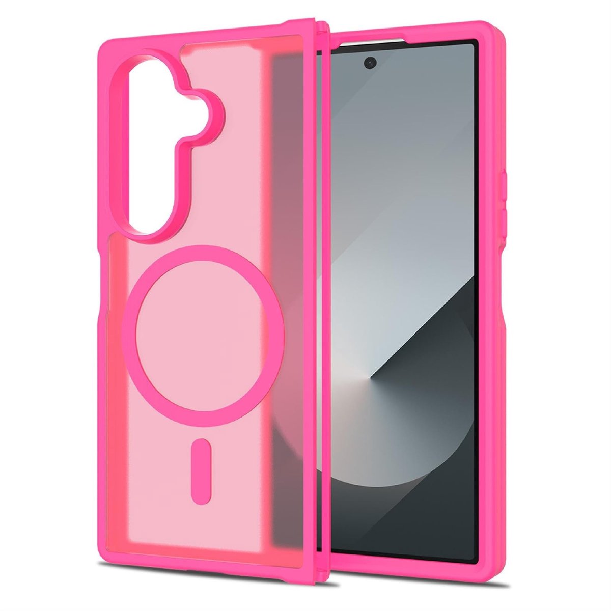 Dailygoods - Magnetische Beschermhoes voor Samsung Galaxy Z Fold 7 in Rozenrood