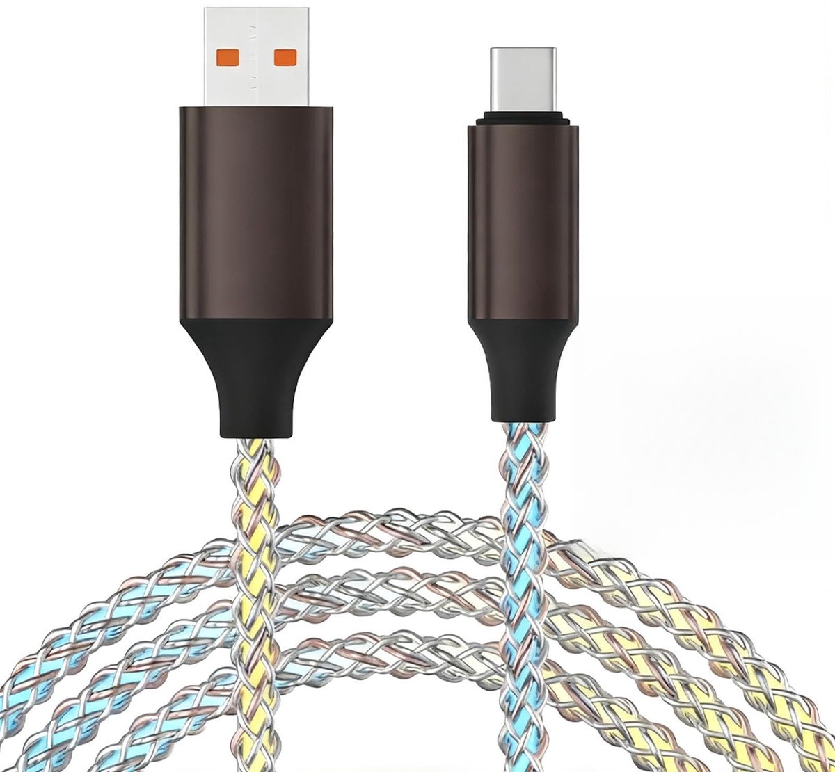 Dailygoods - 2 Stuks USB A naar 8-polige Kabel voor Snel Opladen