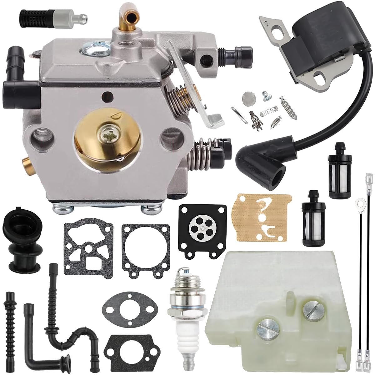 Dailygoods - Carburetor voor Chainsaw Modellen met Ignition Coil en Air Filter