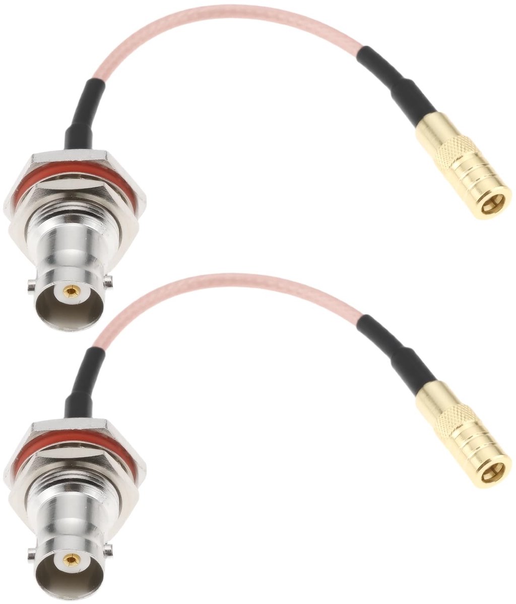 Dailygoods - 2x BNC Vrouwelijk naar SMB Vrouwelijke Kabel 9cm RG316 RF