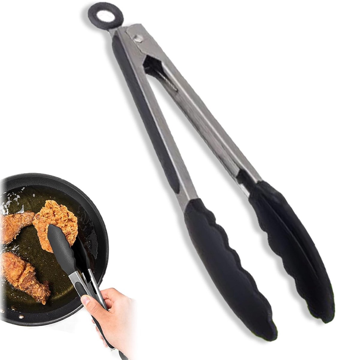 Dailygoods - Hittebestendige Keukentang van Roestvrij Staal - 27 cm