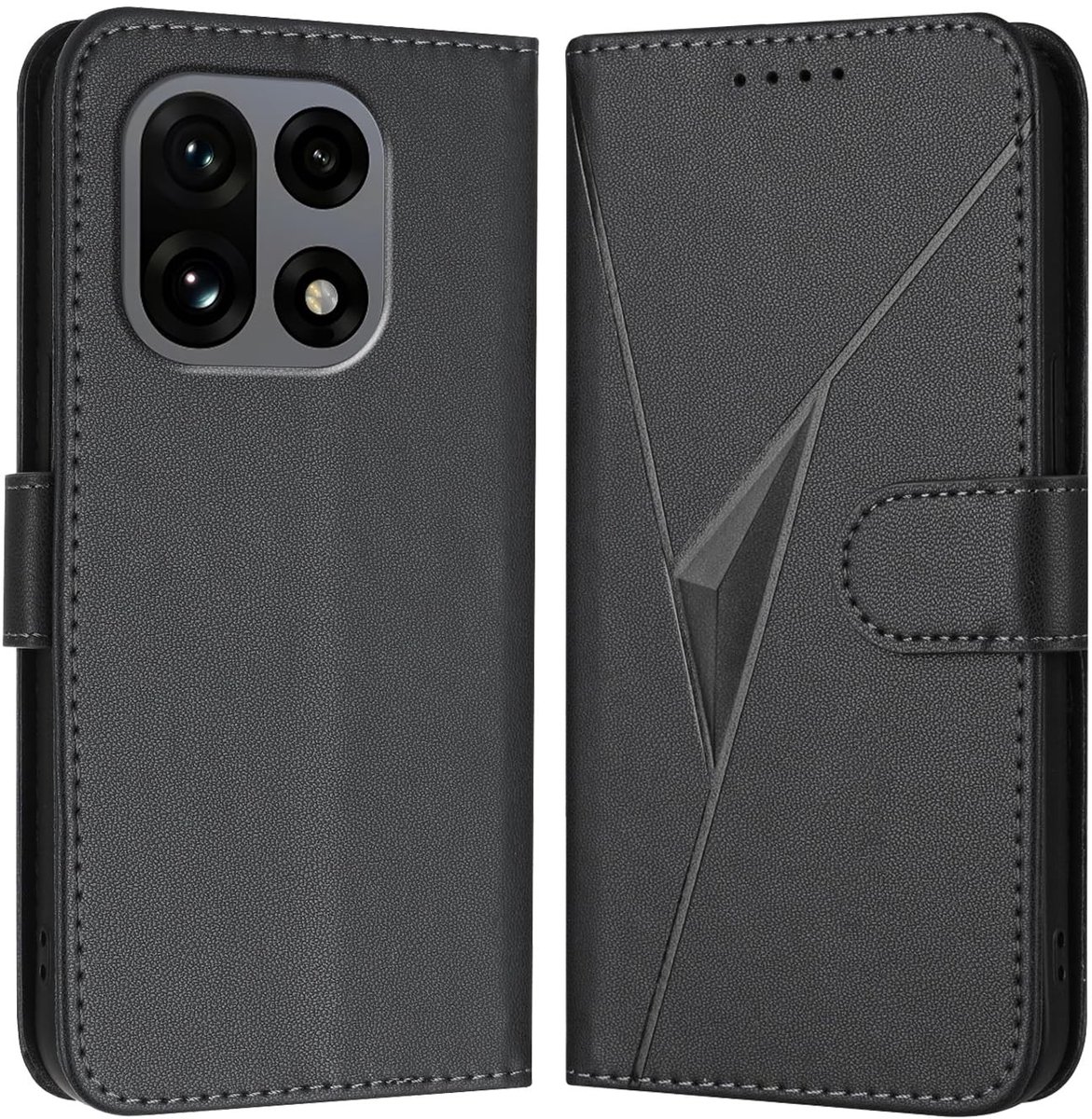 Dailygoods - Leren Hoes voor OnePlus 15 5G met Magnetische Sluiting