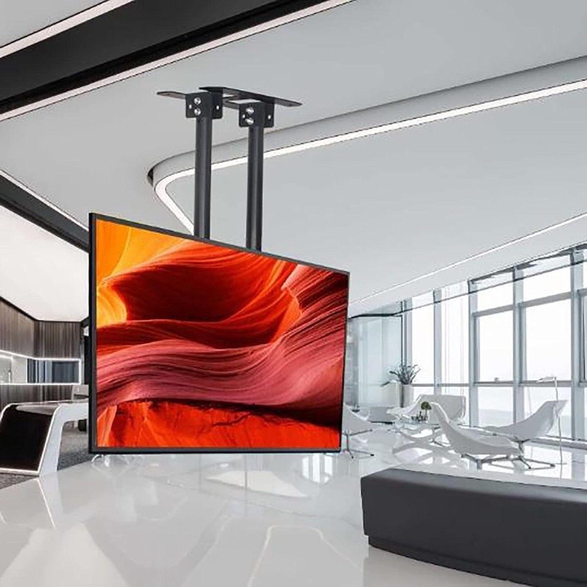 Monitorbeugel - Tv-wandhouder - Scherm Ophangen - Verstelbaar - 60-120 inch - Zwart