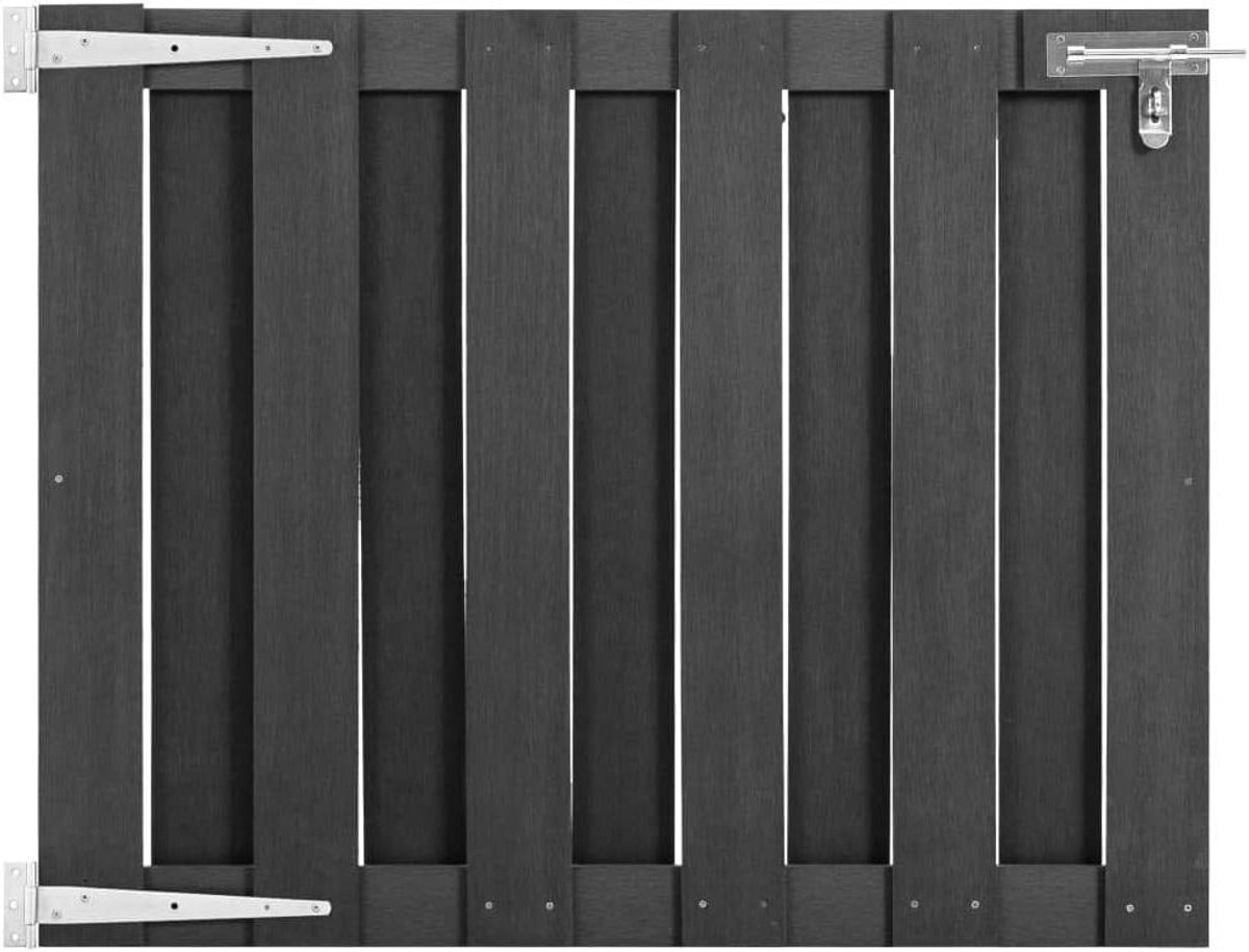 Tuinpoort - Buitenhek - Toegang Creëren - Schuifvergrendeling - 100 x 80 cm - Grijs