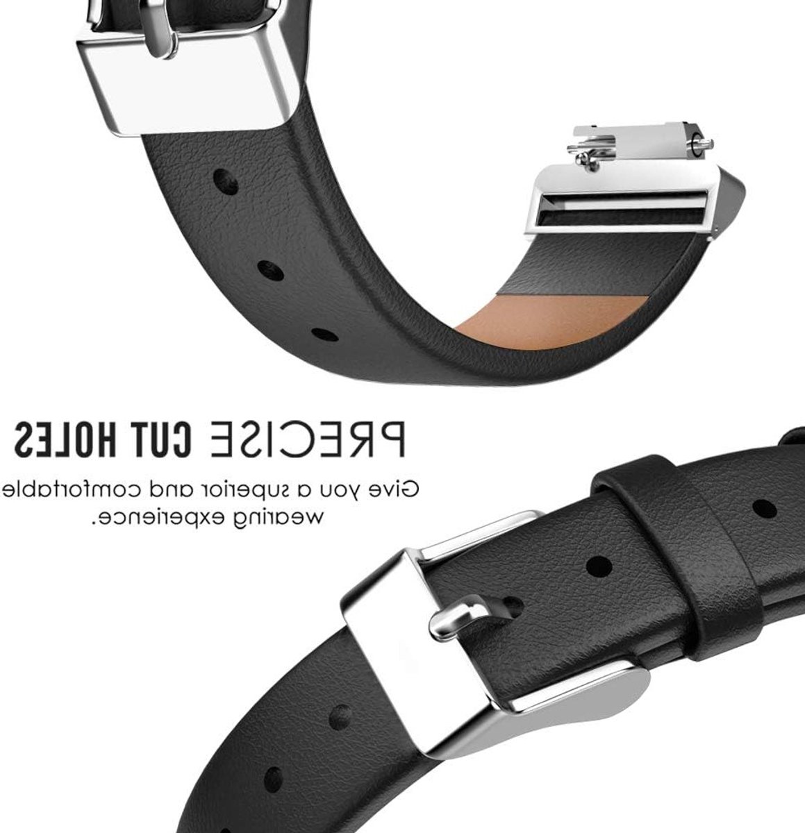 Genuine Leather Horlogeband voor Fitbit Inspire/Inspire HR, Comfortabele en Duurzame Band, Stijlvolle Accessoire voor Fitness Trackers thumbnail 2