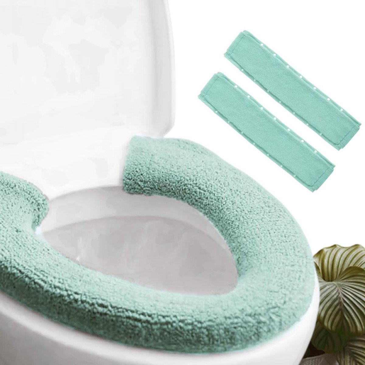 Toiletzitting Covers - Zachte Kussens - Badkamer Comfort - Wasbaar Materiaal - 2 Stuks - Lichtgroen