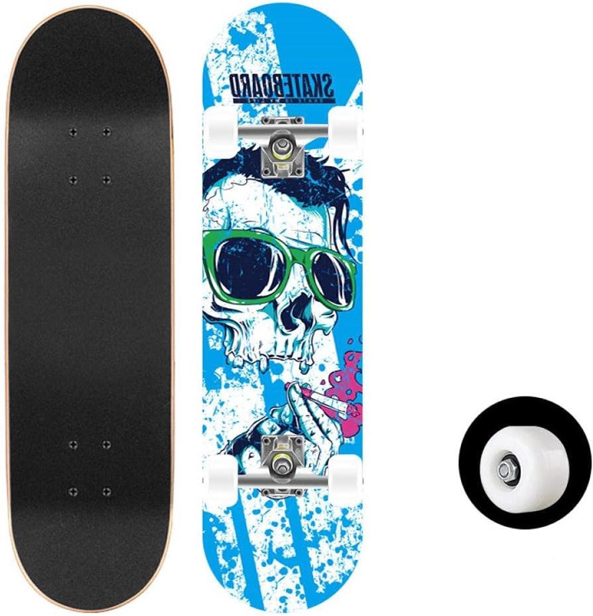 Compleet Skateboard Trick Board Outdoor Entertainment Dubbele Kick Concave 80×20 cm Skull Monster