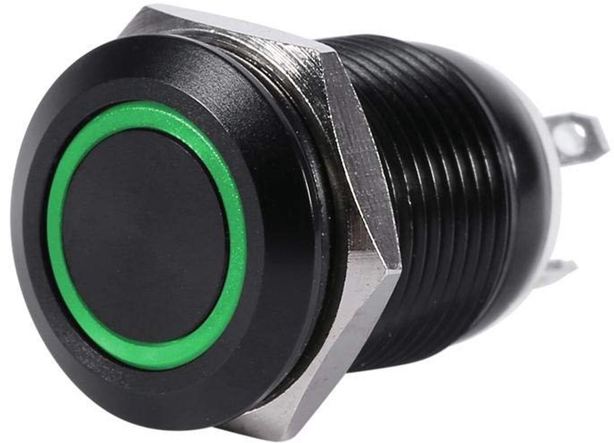 Innovra - Dailygoods - Dailygoody - LED Button Switch - Push Button - Hoogwaardige uitstraling - Groen - 12V 2A - Perfect voor automotive toepassingen - Krachtig en duu