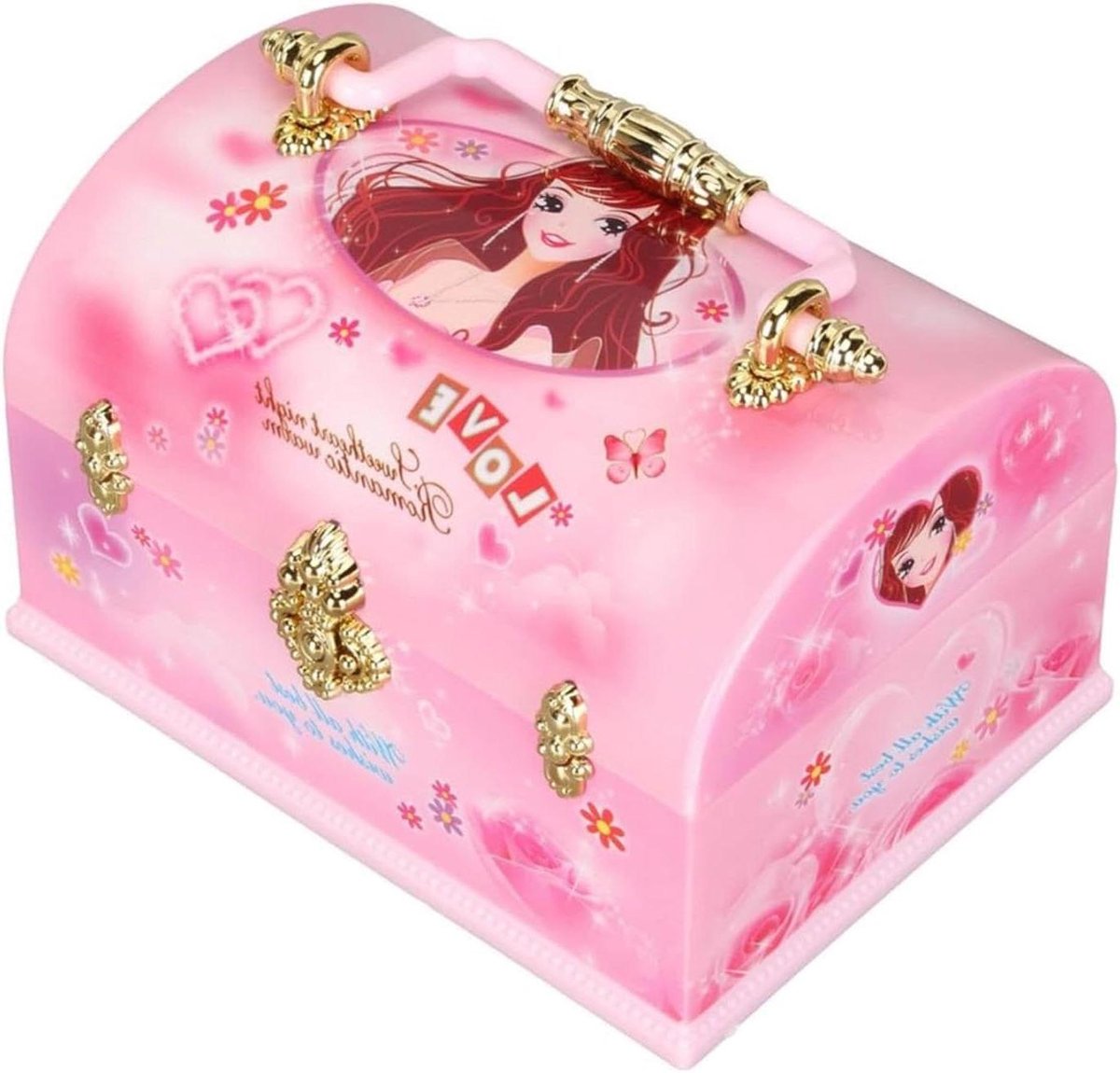 Muzikale sieradendoos - Sieradenkistje ballerina - Sieraden organiseren - Met draaiende ballerina - 11.6 cm diep - Wit