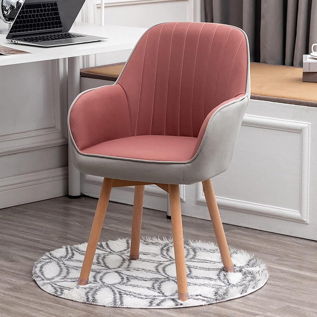 Stoel met Houtlook Poten - Draaibare eetkamerstoel - Comfortabel Zitten - Ergonomisch Ontw