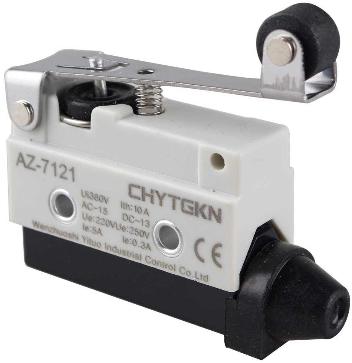 Dailygoods - Innovra - Dailygoods - Dailygoody - Limit switch - Roller lever - Momentary - 1NC+1NO - Panel switch - Geschikt voor deur - Zwart model