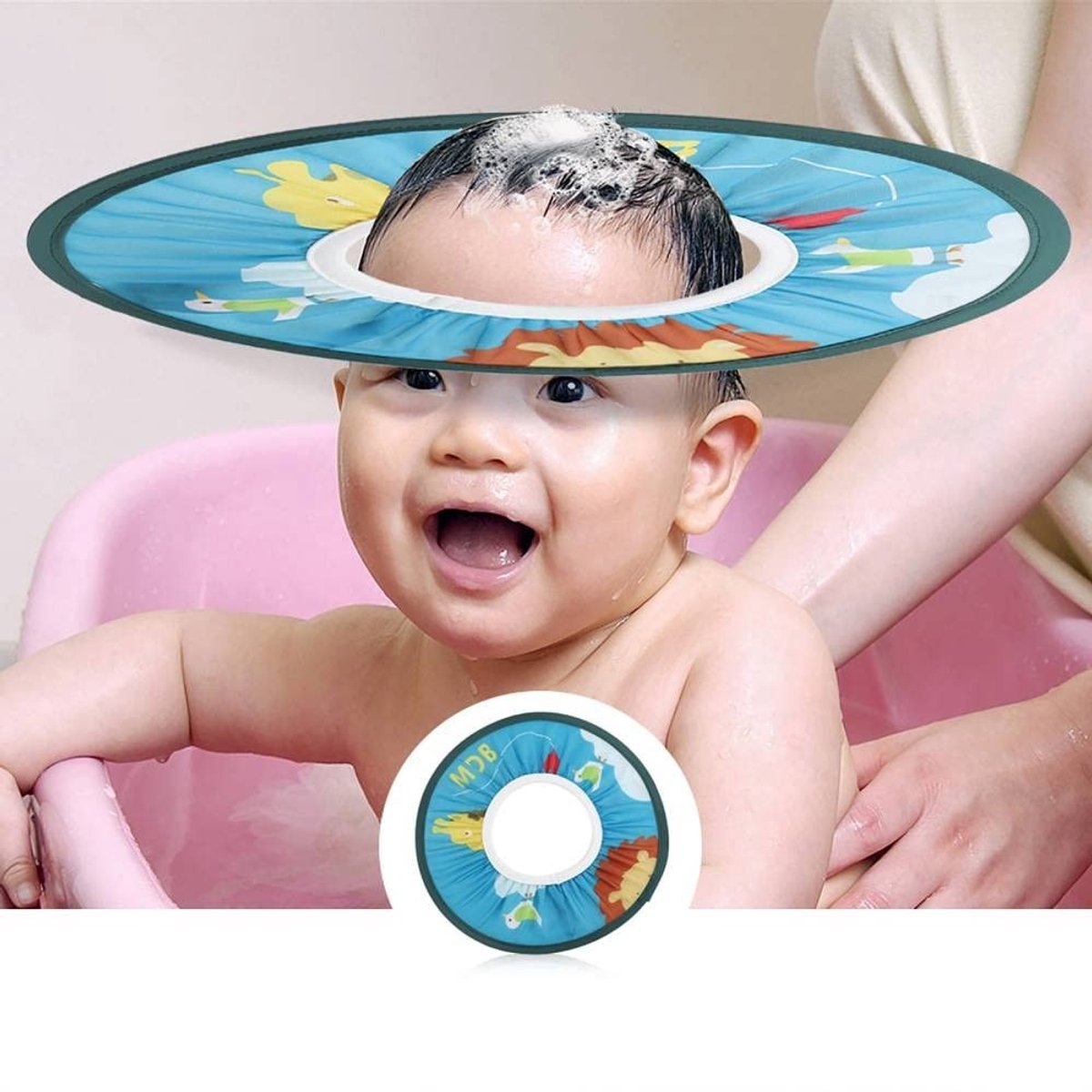 Dailygoods - Dailygoody - Baby badmuts - Veilige shampoo - Bescherming tegen water - Blauw - Douchemuts - Geschikt voor peuters en kinderen