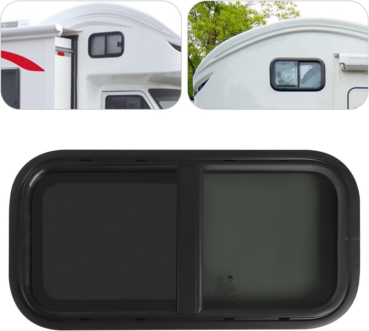 Zijramen voor Campers en Caravans 70 x 40 cm - Set van Veiligheidsglas voor Motorhomes, Trailers en Pickups