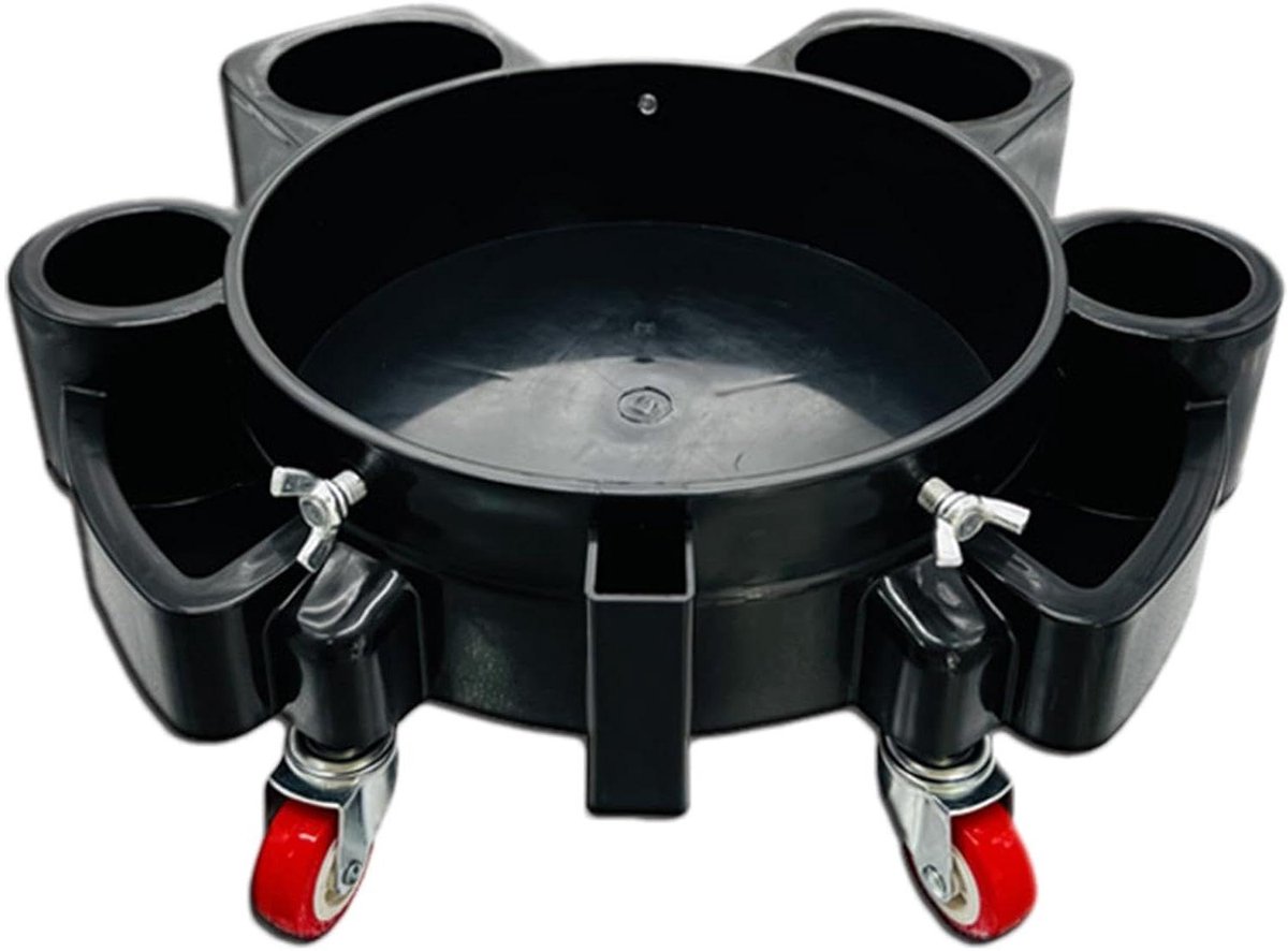 Emmer Kar - Roller Basis - Auto Wassen - 360 Graden Beweging - 11 Inch Diameter - Zwart